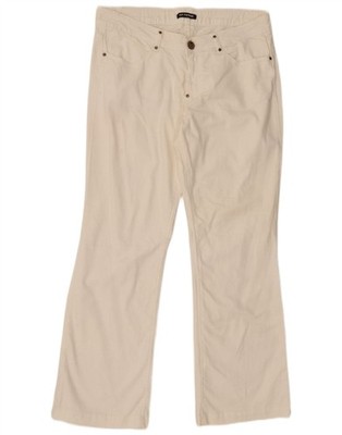 GIANFRANCO FERRE Damen Bootcut Freizeit Hose IT 48 XL W34 L30 Weiß BE05
