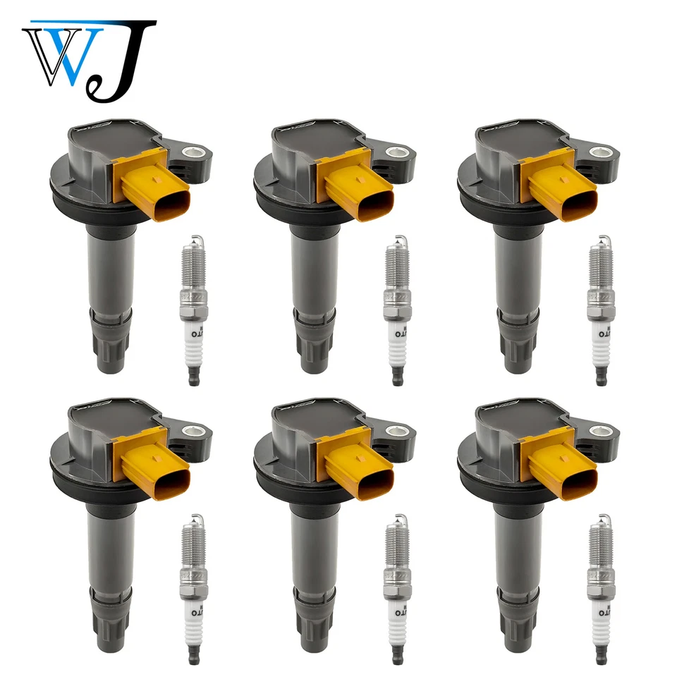 6X Ignition Coil+Iridium Spark Plug For 2013-2019 Ford Police Interceptor Sedan - Image 2 of 4