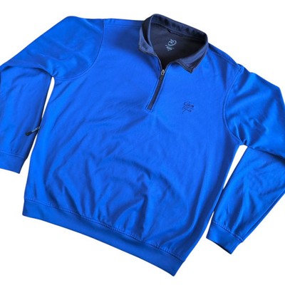 Zero Restriction Pullover Mens Medium Blue Quarter Zip Golf Juliette Falls
