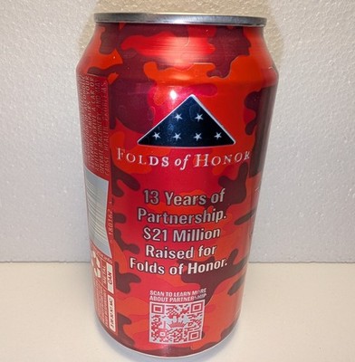 Budweiser Folds of Honor 2023 red 12 oz beer can Anheuser-Busch Company - EMPTY