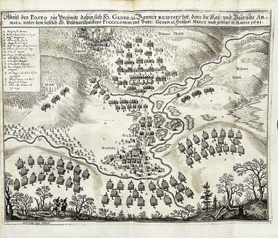 Prisecnice Preßnitz Böhmen Czech Republic Copper Engraving Map Merian 1645.