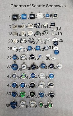 Sale 2-4pcs Beautiful charms of Seattle Seahawks NFL Football team, MANY designs