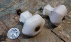 Vintage Large Milk Glass Furniture Knobs Set of 2