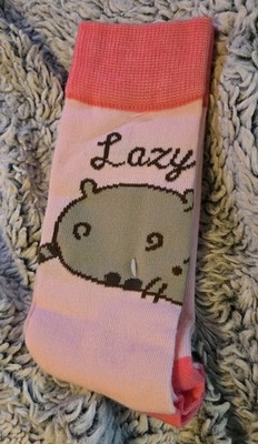 Pusheen Cat Pink Crew Socks *Lazy* A Pusheen Box Exclusive NWOT