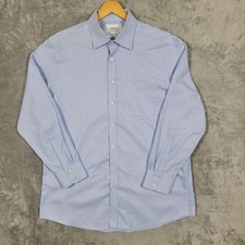 Charles Tyrwhitt Shirt Mens 17.5 35 Non Iron Slim Fit Light Blue Dress Shirt