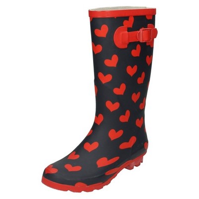 Damen Gummistiefel Spot On Herzmuster