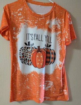 Women's Fall Tee With '' It's Fall Y'all'' And Pumpkins