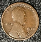 1914-D Lincoln Cent Wheat Penny with pitting on reverse. (See photos)