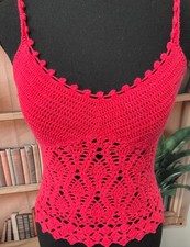Deep Rich Pink crochet top by Express, size x...