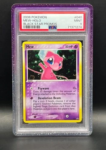 Mew #40 Holo- 2006 Pokémon Black Star Promo- PSA 9 Mint-LOW POP GRAIL