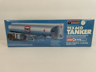 #ad Vintage Monogram Snap Tite 1 32 Scale Texaco Tanker Model Kit 1212 Sealed $52.79