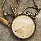 Gruen Veri-Thin 12s Gold Filled Open Face Pocket Watch Chain, 1940s