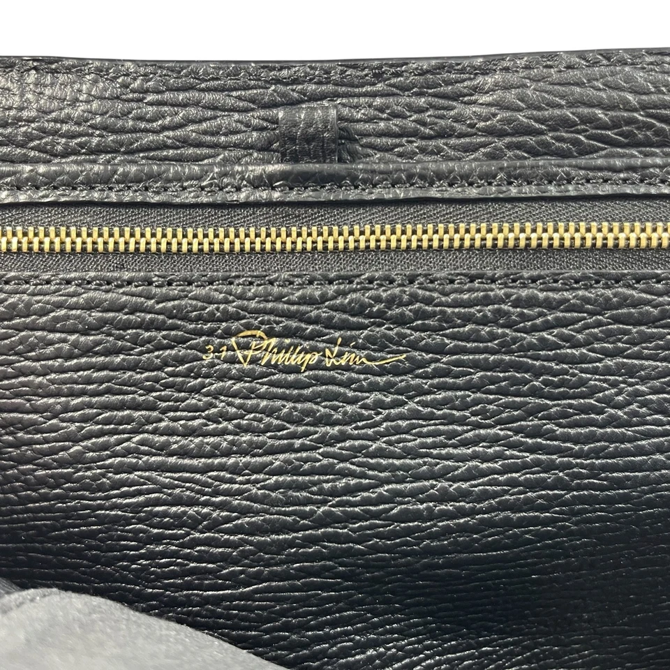 Cartera 3.1 Philip Lim - Mediana Pashli Piel de becerro texturizada negra Doble cremallera Foto 4 de 4