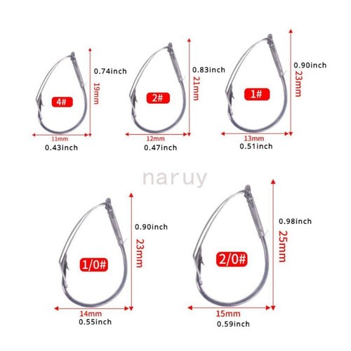 50 Pack For Wacky Rigging Weedless Bass Fishing Hooks Worm Lure Hooks Wacky Rig - Picture 5 of 15