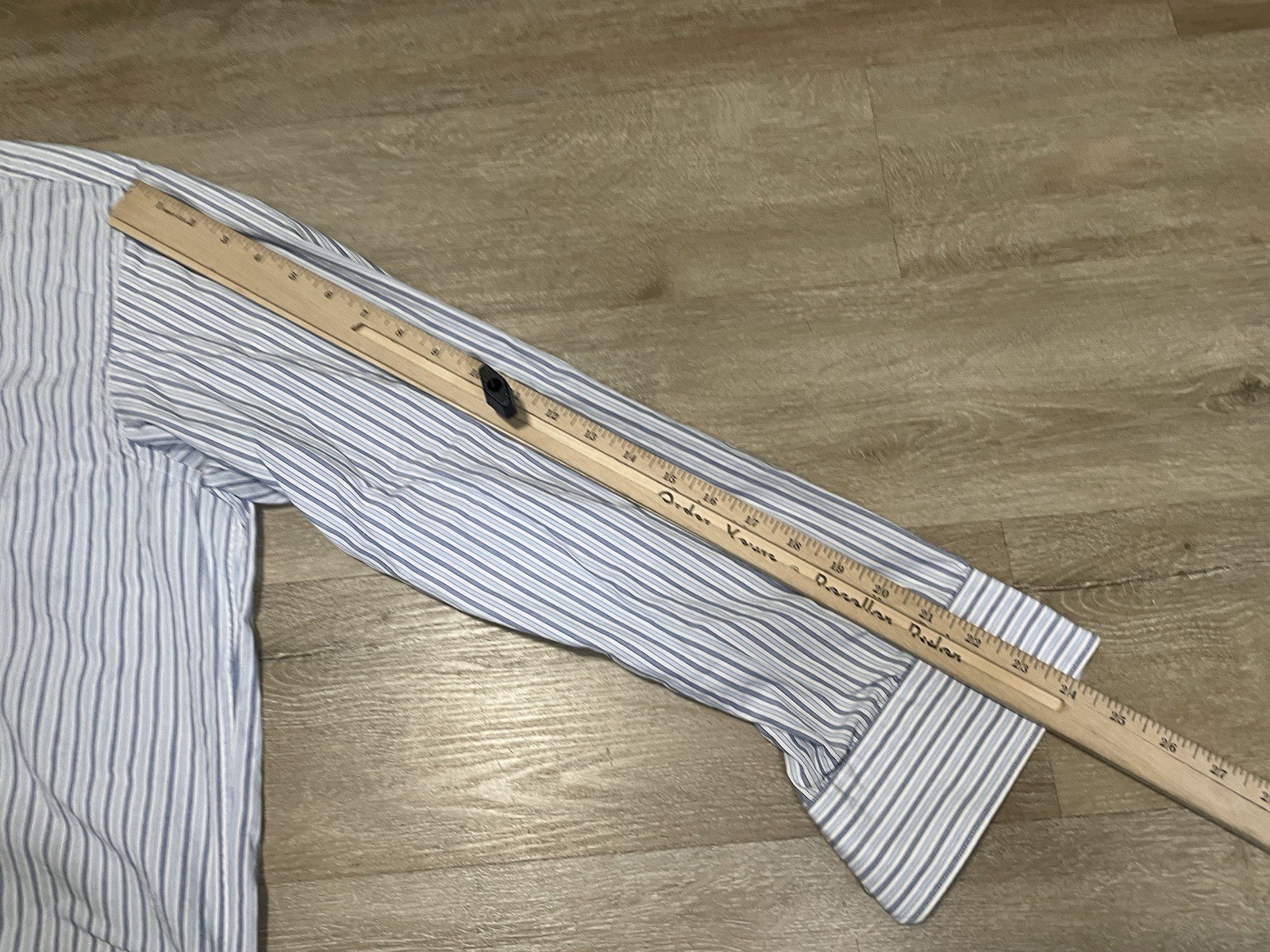 Hugo Boss Dress Shirt Mens 17.5 Blue Striped Regular Fit Button Up Long Sleeve thumbnail 7