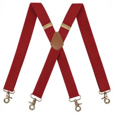 Suspenders for Men Heavy Duty 1.4 Inch Adjustable Elastic Straps X-Back Mens ...