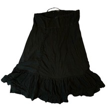 VINTAGE Y2K GOTHIC BLACK LACE SKIRT WITH ADJUSTABLE WAIST SIZE 10