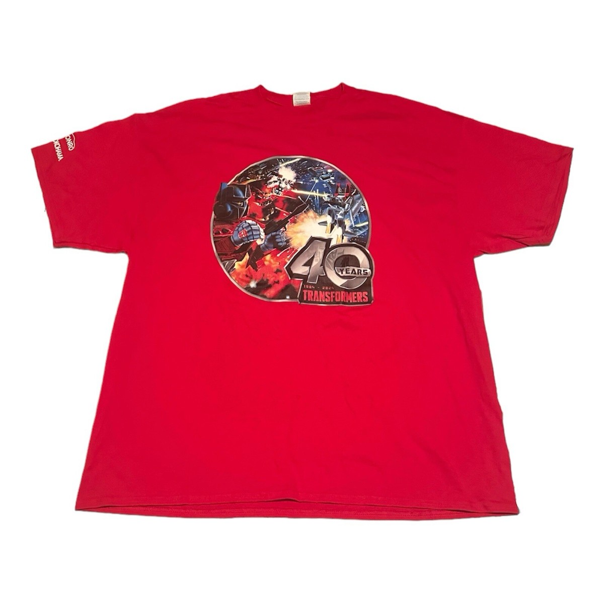 Transformers 40 Years 40th Anniversary Red T-Shirt Short Sleeve