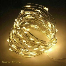 BATTERY (AA) LED 10FT/15FT/OR 30FT fairy string lights holiday xmas dance party