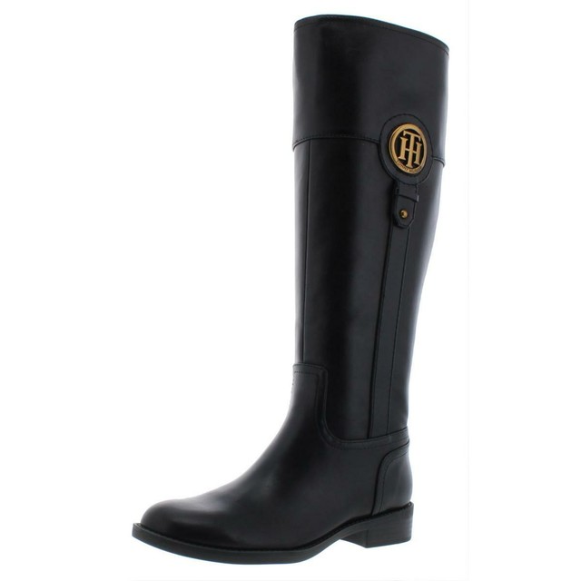 tommy hilfiger riding boots black