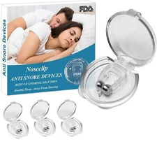 4PC Silicone Magnetic Anti Snore Nose Clip Stop Snoring Apnea Aid Device Stopper