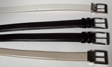 Lot of 4 Barely Used Men's Leather Belts 2 - 36" White 2 - 38" Brown Unbranded D