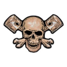 Tan Skull  Pistons Patch, Skull Back Patches