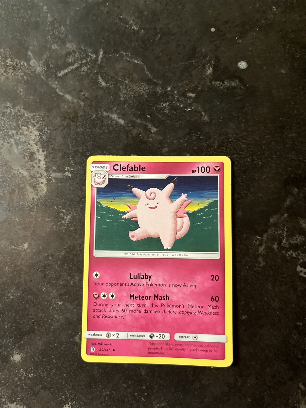 Pokémon TCG Clefable Guardians Rising 89/145 Regular Uncommon