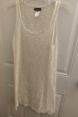 Tommy Bahama Cover Up White Lace Stretch Size Medium Beach Bathing