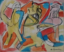 Willem de Kooning Signed Abstract Expressionist Canvas - American Art