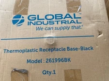 Global Industrial THERMOPLASTIC RECEPTACLE BASE, BLACK - 261996BK