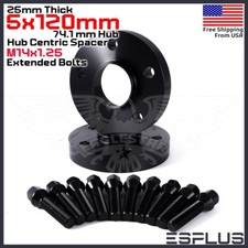 2 25mm Bmw 5x120mm Cb 74.1 Wheel Spacer Kit Extended Bolt Included Fit X5 X6