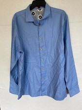 TED BAKER BLUE DRESS SHIRT MENS SIZE 6 US 17 NWOT