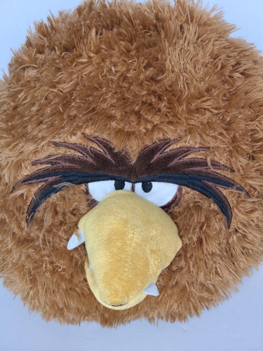 Angry Birds Star Wars Chewbacca 2013 Large 14" Brown Fuzzy Stuffed Plush Pillow - Picture 2 of 9