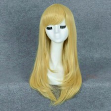 Heat Resistant Long Straight Blonde Cosplay party wig