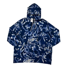 Polo Ralph Lauren Full Print Thin Floral Pullover Parka - Navy/White - Size: XXL