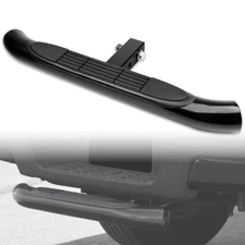 TLAPS 3" Tube Rear Trailer Hitch Step Bar w/2" Tow Receiver - Black For GMC Jeep