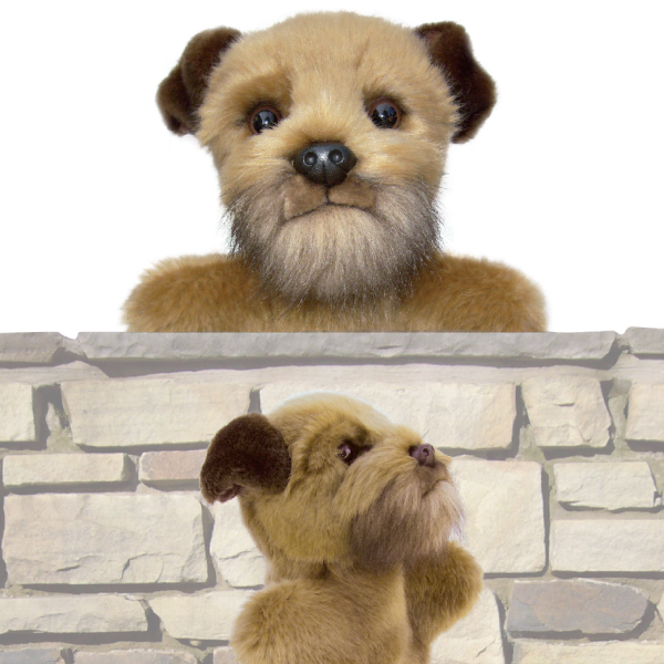 12"" Border Terrier puppet BORDER TERRIERS dogs plush dog hand puppets puppies
