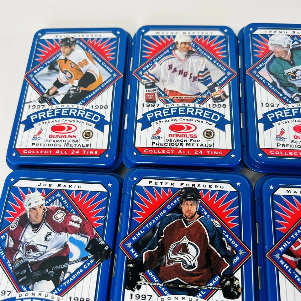 Juego casi completo de 21 latas vacías Donruss Preferred Hockey 1997-1998 Gretzky Jagr Foto 2 de 4