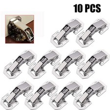 10X CABINET DOOR HINGE Cupboard Screw On Repair Fix Kitchen Bath Replacement UK
