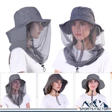 Mosquito Head Net Hat Sun Protection Bug Bucket Fishing Hiking Safari Men Women
