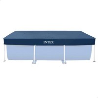 Intex 28038 Eckige Pool Abdeckplane Poolabdeckung Befestigungsseil 300X200Cm