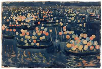 Maurice Prendergast Festa del Redentore Art Print Venice Wall Decor
