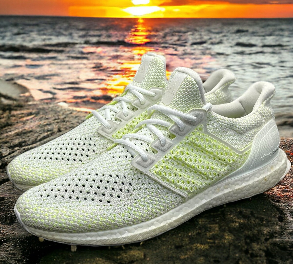 Adidas Ultra Boost Clima Cool Solar Yellow Run Shoes AQ0481