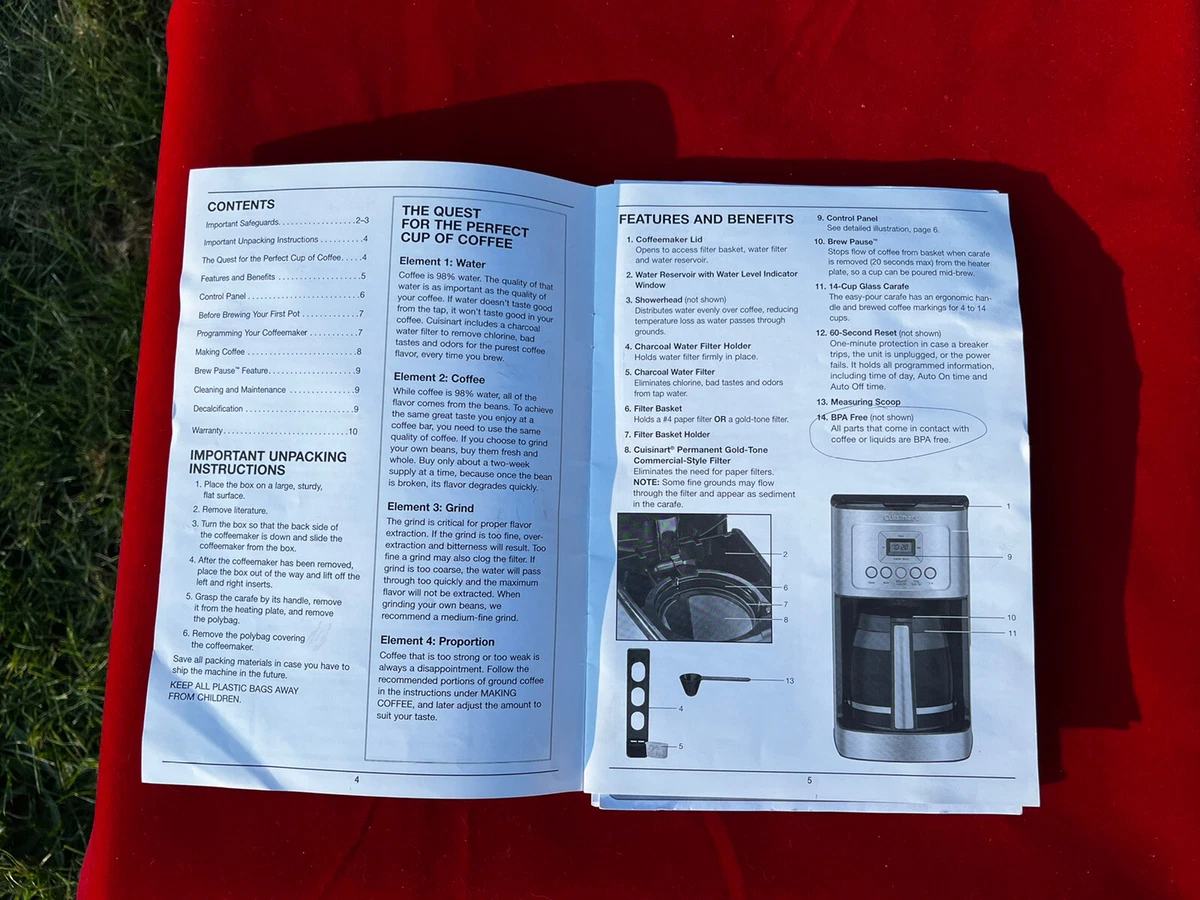 User manual Cuisinart Coffee Bar DCG-20 (English - 2 pages)