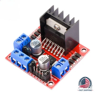 INDUSTRIALSINO Dual H Bridge DC Stepper Motor Drive Controller Board Module L298N For Arduino