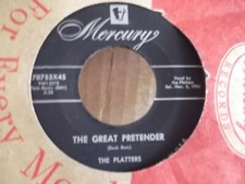 45 THE PLATTERS THE GREAT PRETENDER/IM JUST A DANCING PARTNER ON MERCURY RECORDS