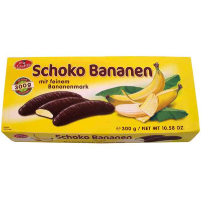 SCHOKO BANANEN Plain Chocolate Bananas German Candy Sweets 300g