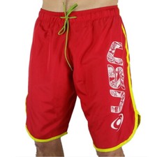 Vision Pro Beach Tennis Pantaloncini Costume Shorts Rosso Profilo Giallo 18