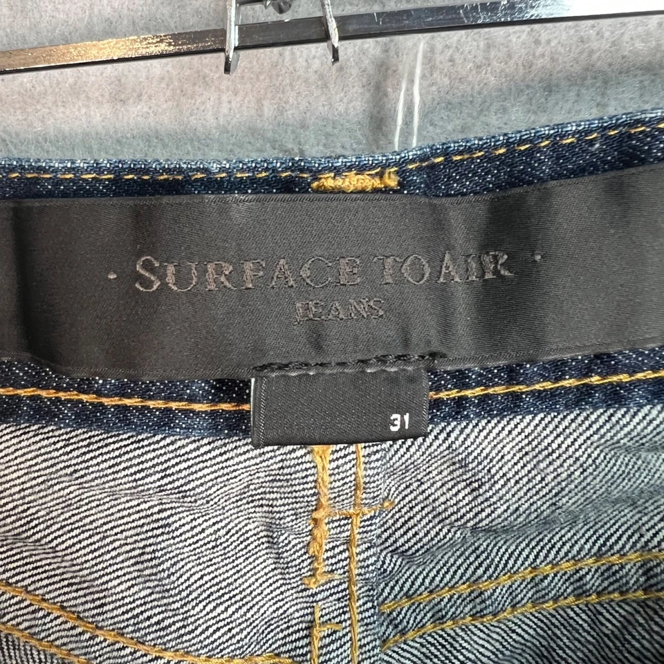 Pantalones de mezclilla Surface To Air ajustados lavado oscuro talla 31 para hombre 100 % algodón Foto 3 de 4